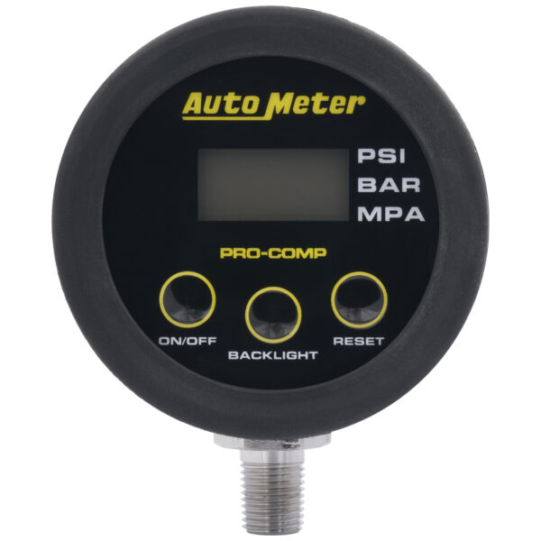 AUTOMETER Gauge Head, Tyre Press, 50 PSI/3.45 Bar, Race Digital, Backlit W/ Mem, Pro-Comp