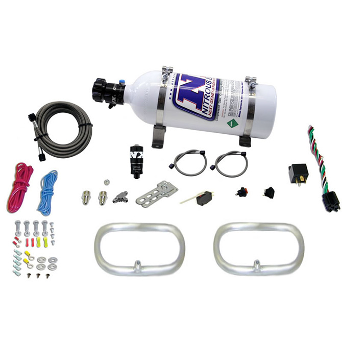 NITROUS EXPRESS Dual NXrcooler Ring System (2 - 6  X 6  Rings) With 5lb Bottle