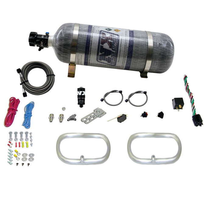 NITROUS EXPRESS Dual NXrcooler Ring System (2 - 6  X 6  Rings) With Composite Bottle