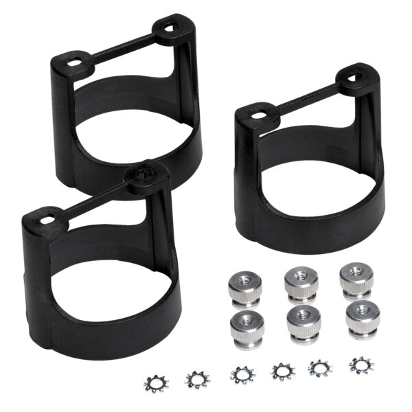 AUTOMETER 2 1/16" Black Composite Gauge Bracket Kit, x 3