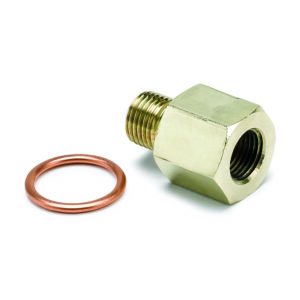 AUTOMETER Brass Metric Fitting Adaptor M10x1 Male to 1/8" NPTF Female