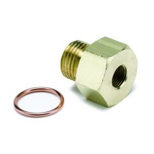AUTOMETER Fitting, Adapter, Metric, M16X1.5 Male To 1/8" NPTF Female, Brass