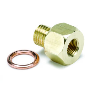 AUTOMETER Fitting, Adapter, Metric, M12X1.5 Male To 1/8" NPTF Female, Brass