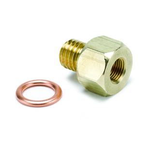 AUTOMETER Fitting, Adapter, Metric, M12X1.75 Male To 1/8" NPTF Female, Brass