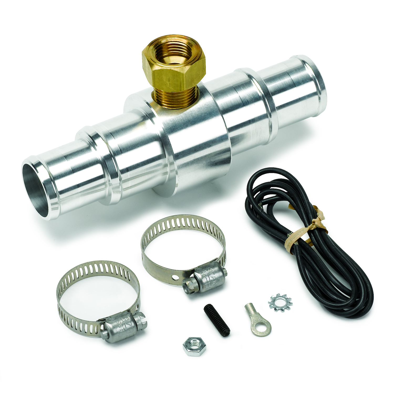 AUTOMETER Fitting, Adapter, Radiator Hose, 1" To 1.25", 3/8" NPTF Female, Aluminum