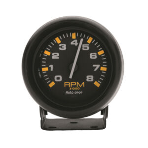 AUTOMETER Tachometer Gauge 2 3/4", 8K RPM, Pedestal, Black Dial Black Case, Autogage