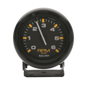 AUTOMETER Tachometer Gauge 2 3/4", 6K RPM, Pedestal, Black Dial Black Case, Autogage