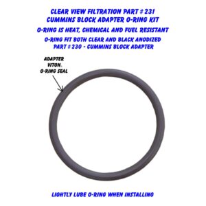 CLEAR VIEW Oil Filters 231 - Cummins Block Adapter O-Ring Kit
