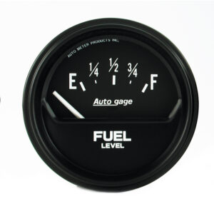 AUTOMETER Fuel Level Gauge 2 5/8", 0° To 90°F, Elec, Black, Autogage