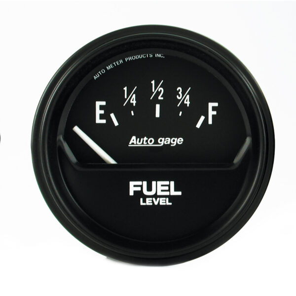 AUTOMETER Fuel Level Gauge 2 5/8", 0° To 90°F, Elec, Black, Autogage
