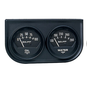 AUTOMETER Autogage 2" 100 PSI Oil Pressure & 280°F Water Temperature Console