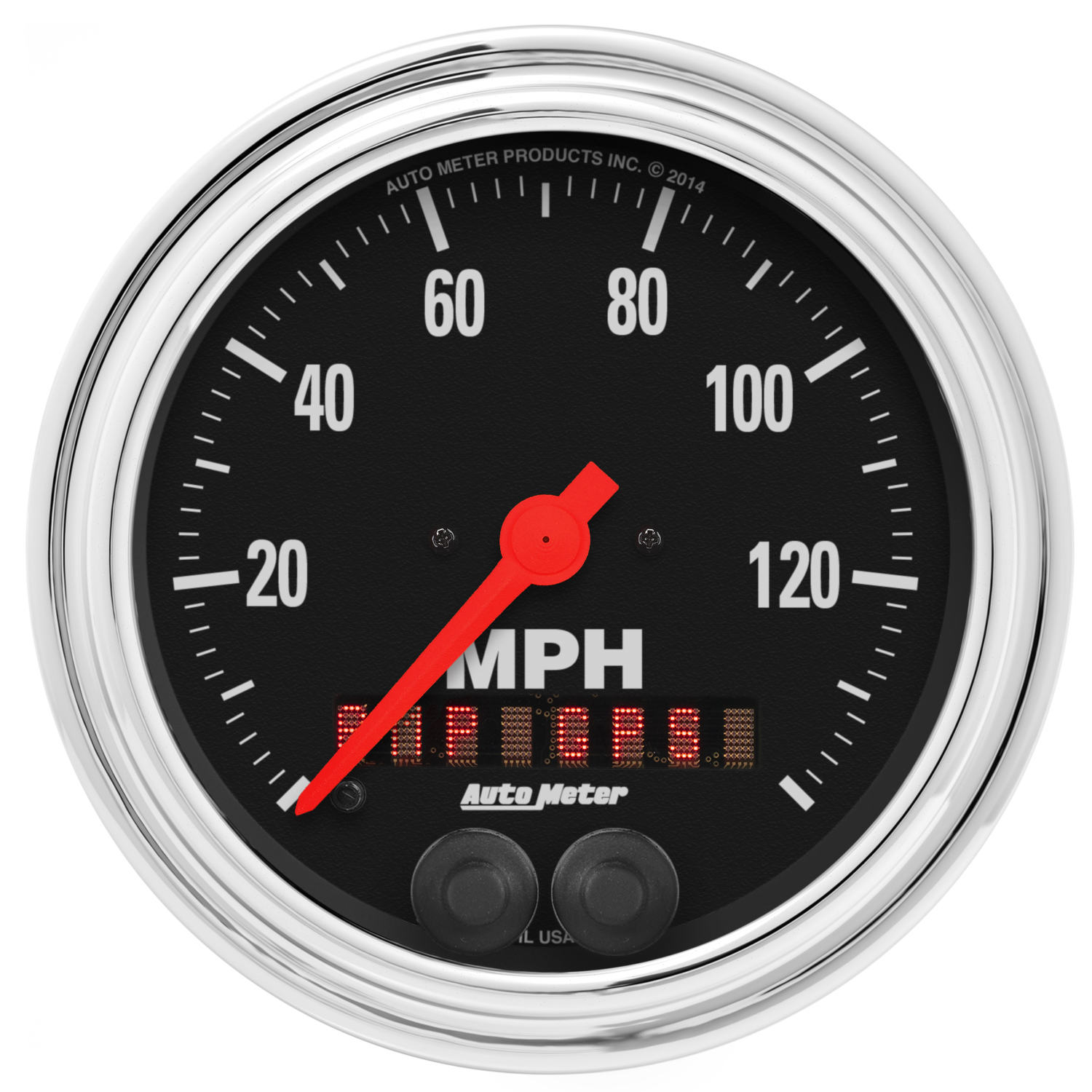 AUTOMETER Speedometer Gauge 3 3/8", 140MPH, GPS, Traditional Chrome