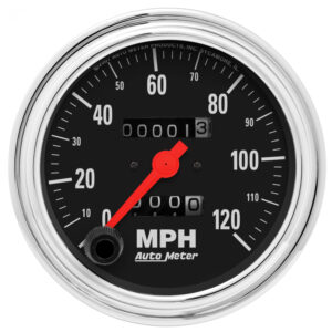 AUTOMETER Speedometer Gauge 3 3/8", 120MPH, Mechanical, Traditional Chrome
