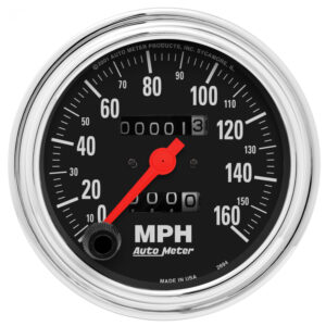 AUTOMETER Speedometer Gauge 3 3/8", 160MPH, Mechanical, Traditional Chrome