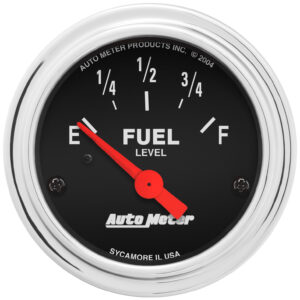 AUTOMETER Fuel Level Gauge 2 1/16", 0° To 30°F, Elec, Traditional Chrome