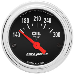 AUTOMETER Oil Temperature Gauge 2 1/16", 140-300°f, Electric, Traditional Chrome