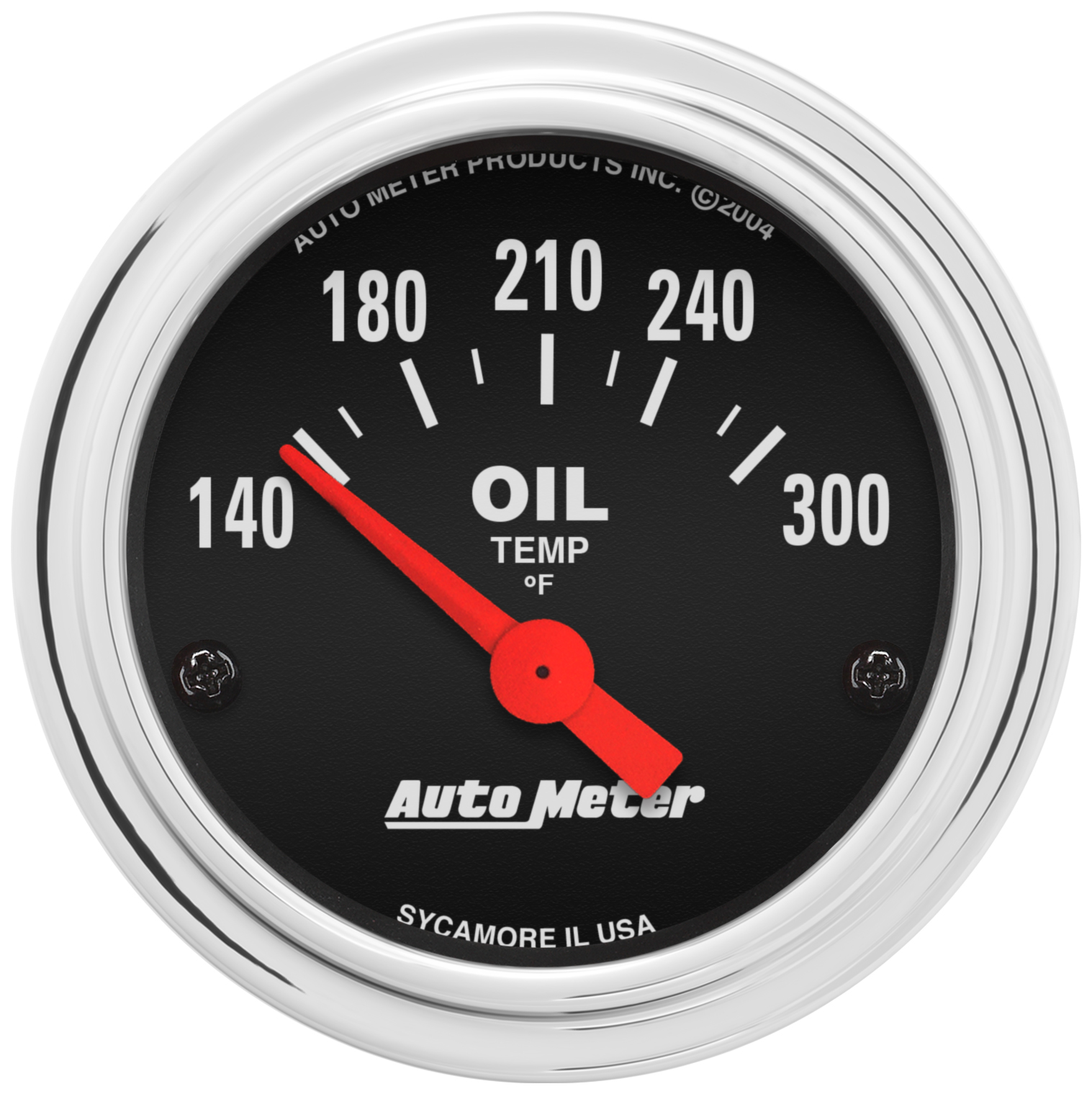 AUTOMETER Oil Temperature Gauge 2 1/16", 140-300°f, Electric, Traditional Chrome