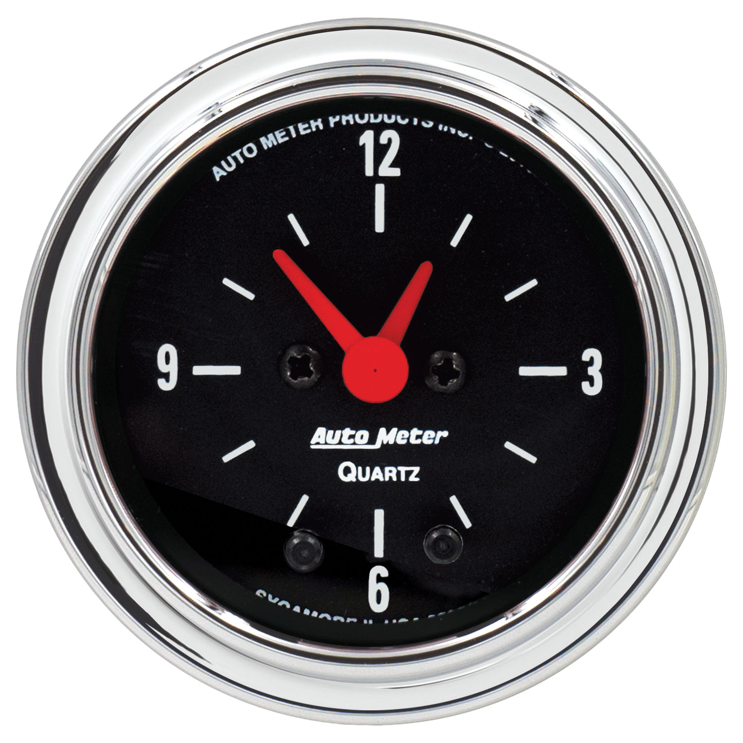 AUTOMETER Clock Gauge 2 1/16", 12hr, Analogue, Traditional Chrome