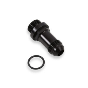 HOLLEY Fuel Inlet Fitting (Long -8 Style) Black