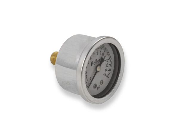 HOLLEY Fuel Press Gauge,0-15PSI