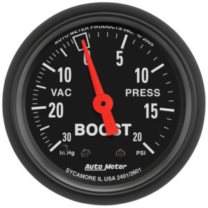 AUTOMETER Vacuum/Boost Gauge 2 1/16", 30Inhg-20PSI, Mechanical, Z Series