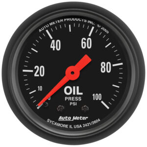 AUTOMETER Oil Pressure Gauge 2 1/16", 100PSI, Mechanical, Z Series