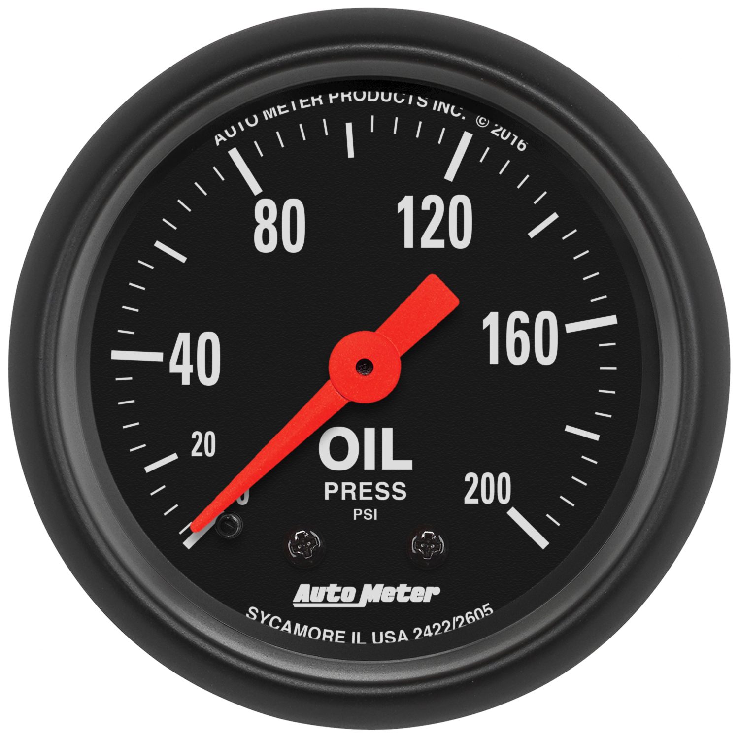 AUTOMETER Oil Pressure Gauge 2 1/16", 200PSI, Mechanical, Z Series