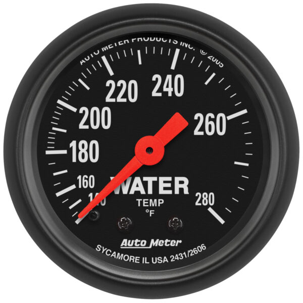 AUTOMETER Water Temperature Gauge 2 1/16", 140-280°f, Mechanical, Z Series