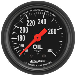 AUTOMETER Oil Temperature Gauge 2 1/16", 140-280°f, Mechanical, Z Series