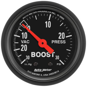 AUTOMETER Vacuum/Boost Gauge 2 1/16", 30Inhg-30PSI, Mechanical, Z Series