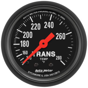 AUTOMETER Transmission Temperature Gauge 2 1/16", 140-280°f, Mechanical, 8ft, Z Series