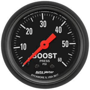 AUTOMETER Boost Gauge 2 1/16", 60PSI, Mechanical, Z Series