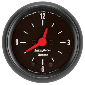 AUTOMETER Clock Gauge 2 1/16", 12hr, Analogue, Z Series