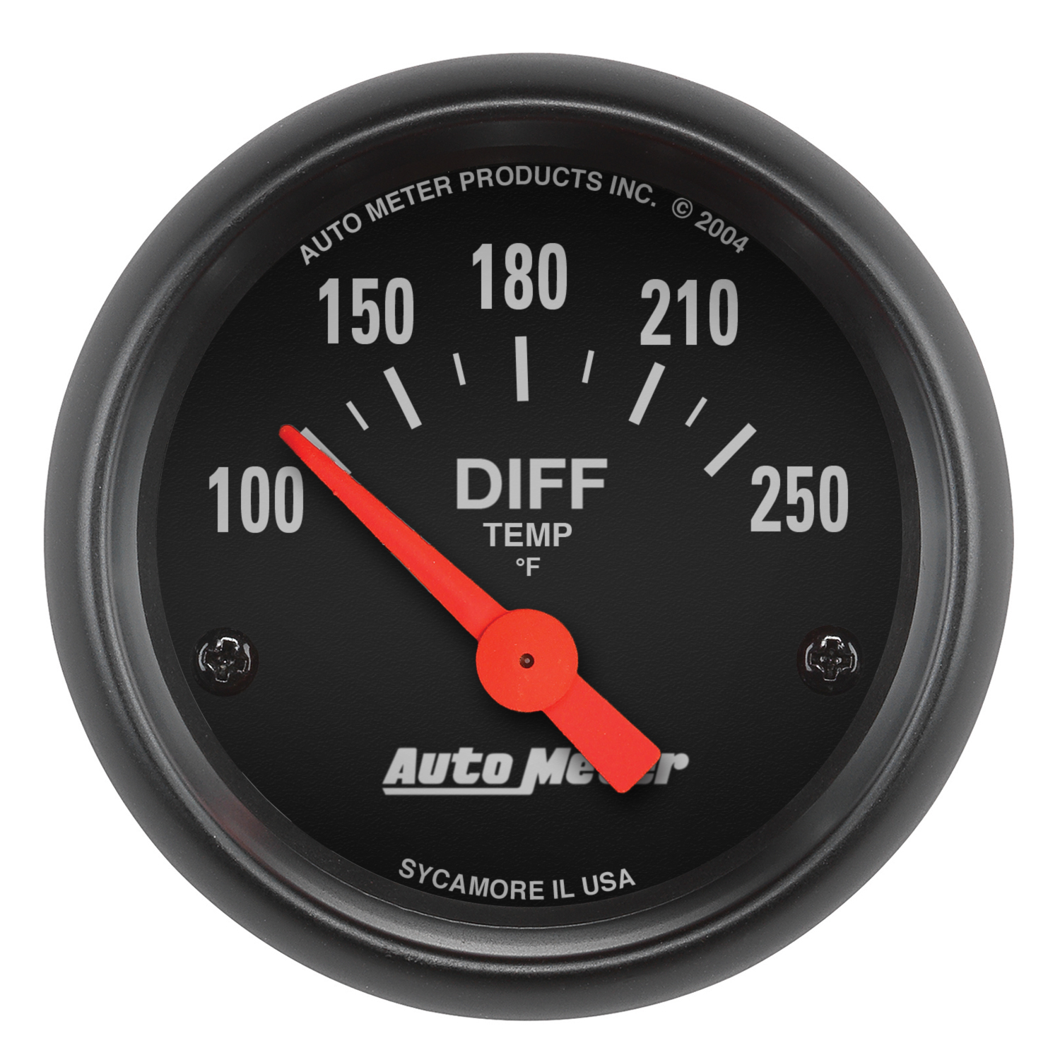 AUTOMETER Gauge, Differential Temp, 2 1/16", 100-250°f, Electric, Z Series