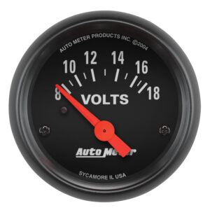 AUTOMETER Voltmeter Gauge 2 1/16", 18V, Elec, Z Series