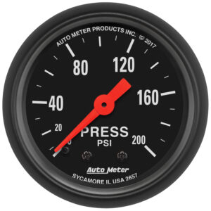 AUTOMETER Pressure Gauge 2 1/16", 200PSI, Mechanical, Z Series