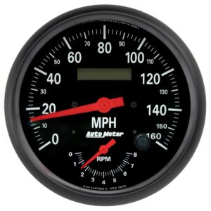 AUTOMETER Gauge, Tach/Speedo, 5", 160MPH & 8K RPM, Elec. Program., Z-Series