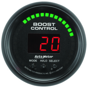 AUTOMETER Boost Controller Gauge 2 1/16", 30Inhg-30PSI, Incl. Solenoid, Digital, Z / Es