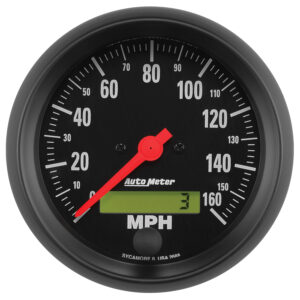 AUTOMETER Speedometer Gauge 3 3/8", 160MPH, Elec. Program W/ LCD Odo, Z Series