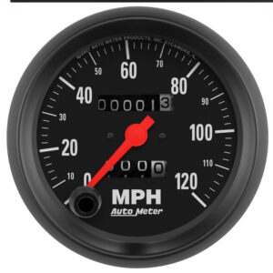 AUTOMETER Speedometer Gauge 3 3/8", 120MPH, Mechanical, Z Series