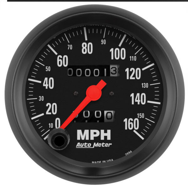 AUTOMETER Speedometer Gauge 3 3/8", 160MPH, Mechanical, Z Series