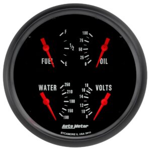AUTOMETER Gauge, Quad, 5", 240Ωe-33Ωf, Elec, Z-Series