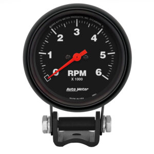 AUTOMETER Tachometer Gauge 2 5/8", 6K RPM, Pedestal, Z Series