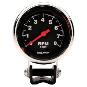 AUTOMETER Tachometer Gauge 2 5/8", 8K RPM, Pedestal, Traditional Chrome