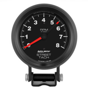 AUTOMETER Tachometer Gauge 3 3/4", 8K RPM, Pedestal W/Red Line, Z Series