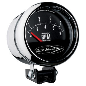 AUTOMETER Tachometer Gauge 3 3/4", 8K RPM, Pedestal W/Retro Short Sweep, Traditional Chrome