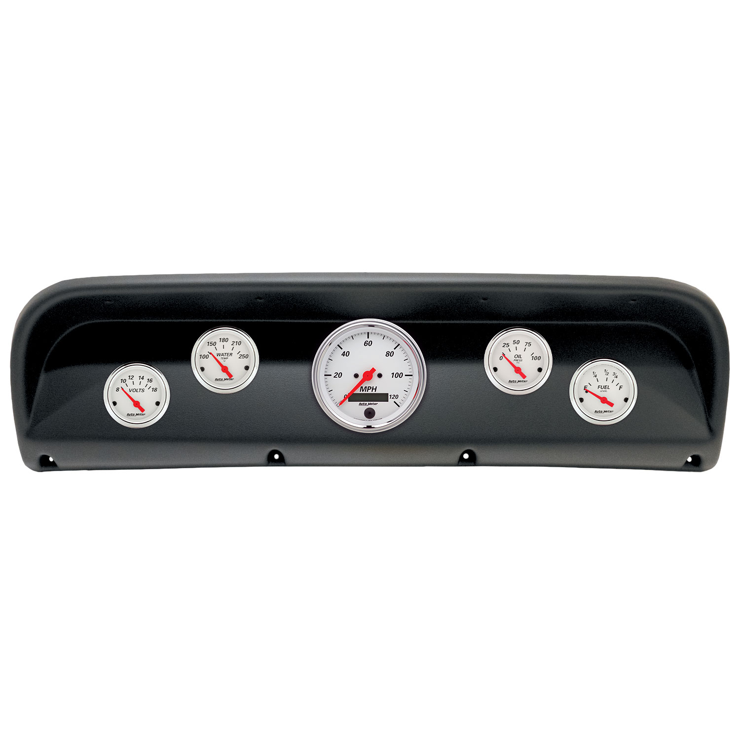 AUTOMETER Direct Fit Dash Kit, (3 3/8" X1, 2 1/16" X4), Ford Truck 67-72, Arctic White