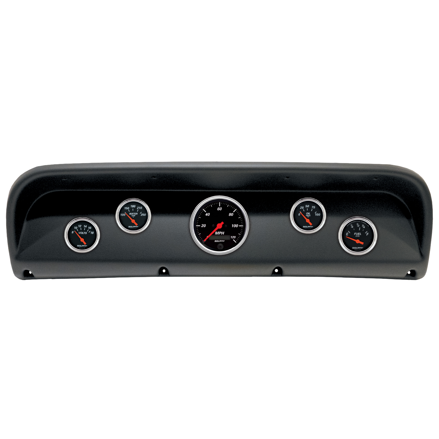 AUTOMETER Direct Fit Dash Kit, (3 3/8" X1, 2 1/16" X4), Ford Truck 67-72, Designer Black