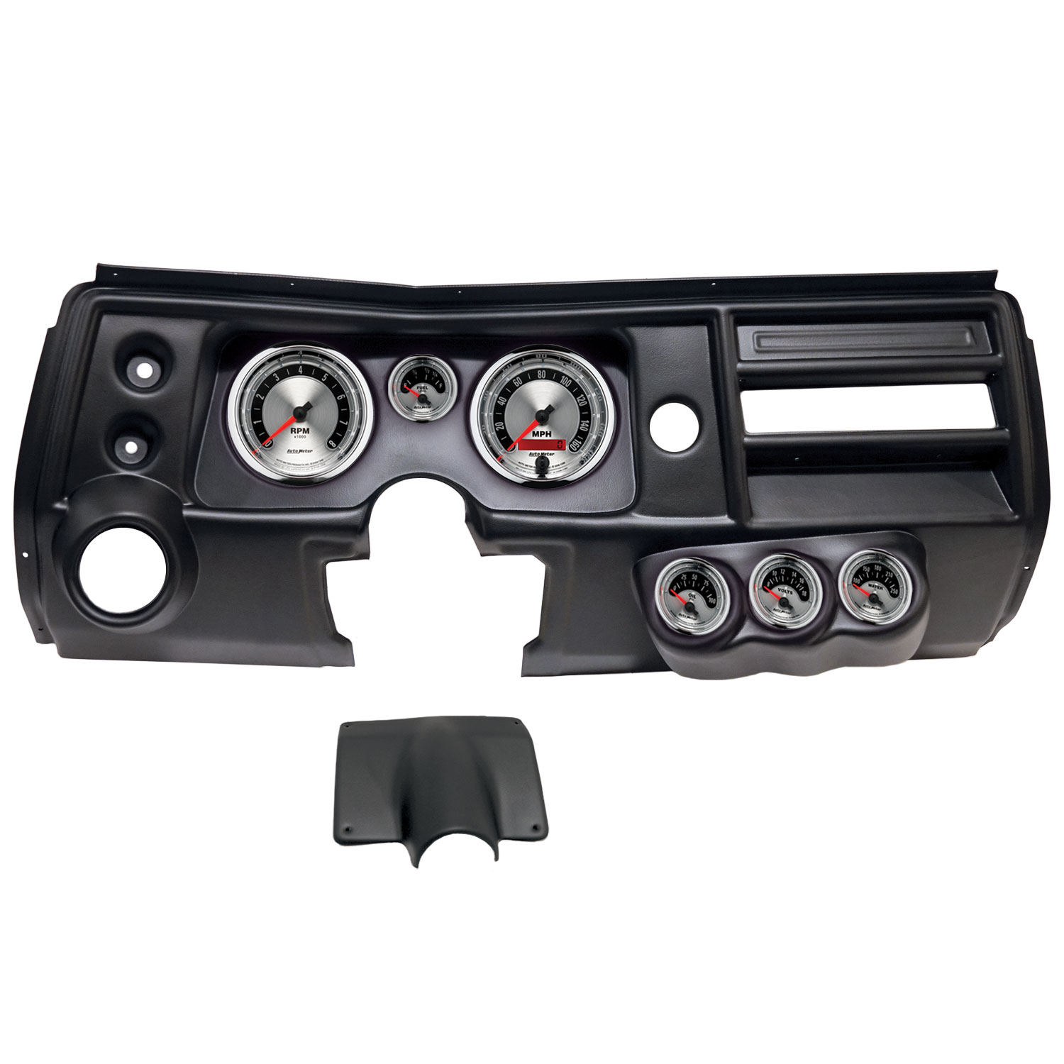 AUTOMETER Direct Fit Dash Kit, (5" X2, 2 1/16" X4), Chevy Chevelle Vent 68, American Muscle
