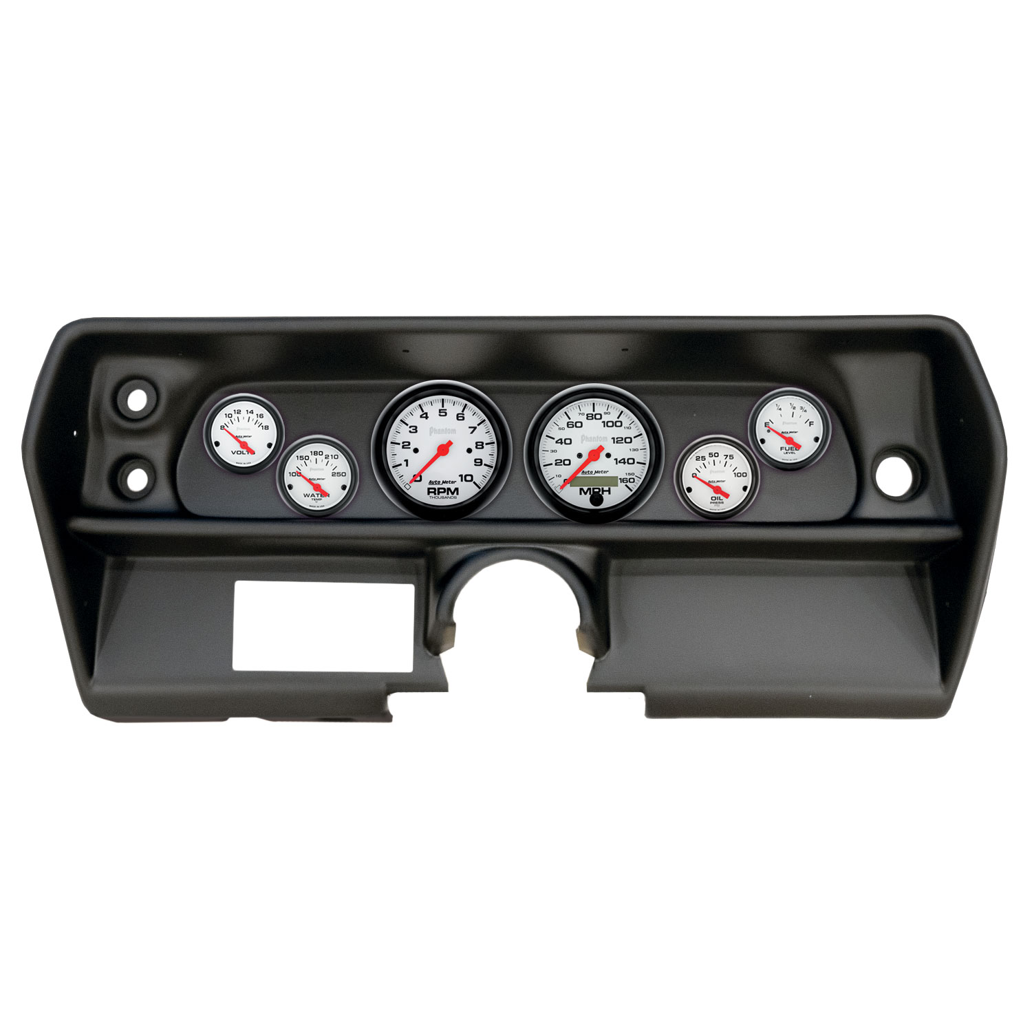 AUTOMETER Direct Fit Dash Kit, (3 3/8" X2, 2 1/16" X4), Chevy Nova 68, Phantom